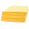 Kit 5 Flanelas de Microfibra Amarela 57x37 - Sem costura