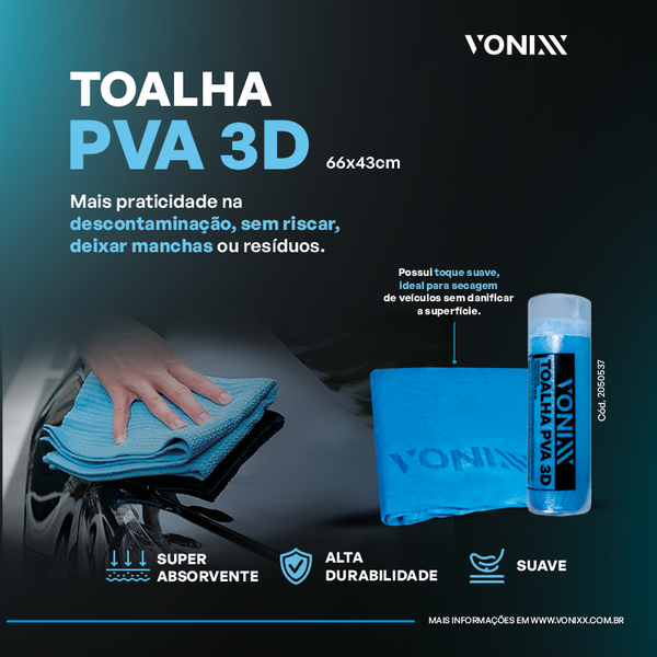 Toalha de Secagem PVA 3D - Vonixx